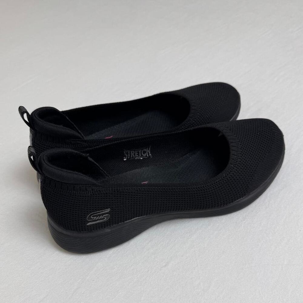 Simple Black Skechers Go Walk 5 Stretch Fit Ballet Flats Shoes Size 8